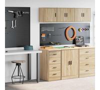 vidaXL Garage Cabinets 2 pcs Sonoma Oak Engineered Wood