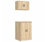 vidaXL Garage Cabinets 2 pcs Sonoma Oak Engineered Wood