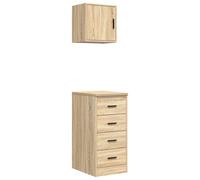 vidaXL Garage Cabinets 2 pcs Sonoma Oak Engineered Wood cabinet tool cabinet