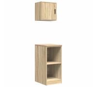 vidaXL Garage Cabinets 2 pcs Sonoma Oak Engineered Wood cabinet tool cabinet