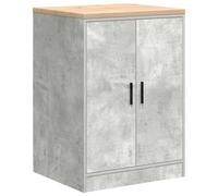 vidaXL Garage Storage Cabinet Concrete Grey 60x51x85 cm Solid Wood Pine