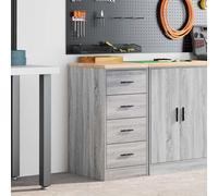 Garage Storage Cabinet Solid Wood Pine Cabinet Garage Cabinet vidaXL