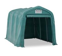 vidaXL Garage Tent Awning Shelter Storage Tent Auto Shelter Outdoor Water Resistant PVC 2.4 x 3.6 m Green