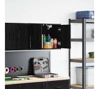 vidaXL Garage Wall Cabinet Black Engineered Wood