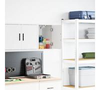 vidaXL Garage Wall Cabinet White Engineered Wood