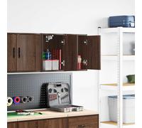 vidaXL Garage Wall Cabinets 2 pcs Brown Oak Engineered Wood