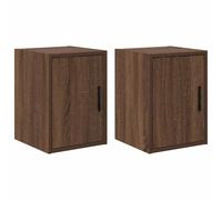 vidaXL Garage Wall Cabinets 2 pcs Brown Oak Engineered Wood cabinet