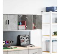 vidaXL Garage Wall Cabinets 2 pcs Concrete Grey Engineered Wood
