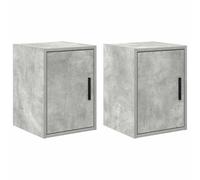 vidaXL Garage Wall Cabinets 2 pcs Concrete Grey Engineered Wood cabinet