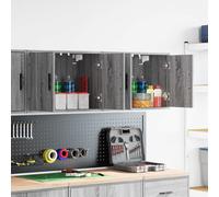 vidaXL Garage Wall Cabinets 2 pcs Grey Sonoma Engineered Wood