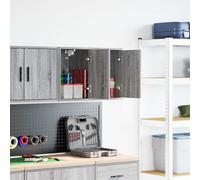 vidaXL Garage Wall Cabinets 2 pcs Grey Sonoma Engineered Wood