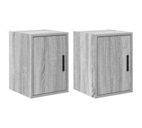 vidaXL Garage Wall Cabinets 2 pcs Grey Sonoma Engineered Wood cabinet