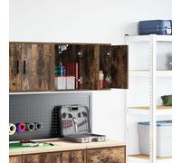 vidaXL Garage Wall Cabinets 2 pcs Smoked Oak Engineered Wood