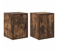 vidaXL Garage Wall Cabinets 2 pcs Smoked Oak Engineered Wood cabinet