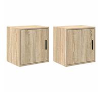 vidaXL Garage Wall Cabinets 2 pcs Sonoma Oak Engineered Wood