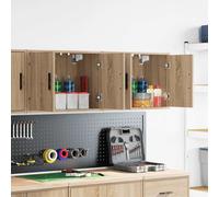 vidaXL Garage Wall Cabinets 2 pcs Sonoma Oak Engineered Wood