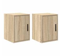 vidaXL Garage Wall Cabinets 2 pcs Sonoma Oak Engineered Wood cabinet