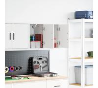 vidaXL Garage Wall Cabinets 2 pcs White Engineered Wood cabinet