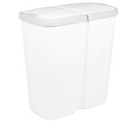 Garbage Bin White PP 48.5x28x51cm Indoor Modern Slim Kitchen Trash Can Minimal