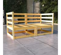 Garden 2-Seater Sofa Outdoor Sofa Sectional Sofa Wooden Solid Pinewood vidaXL