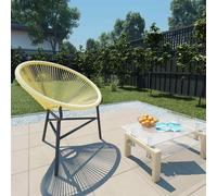 vidaXL Garden Acapulco Chair Poly Rattan Beige Outdoor Patio Seat Furniture