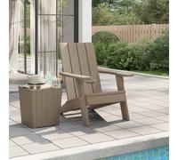Garden Adirondack Chair Lounge Armchair Light Brown Polypropylene vidaXL