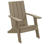 vidaXL Garden Adirondack Chair Lounge Chair Armchair Light Brown Polypropylene