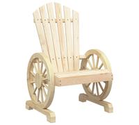 vidaXL Garden Adirondack Chair Outdoor Lounger Patio Deck Chair Solid Wood Fir