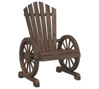 vidaXL Garden Adirondack Chair Outdoor Lounger Patio Deck Chair Solid Wood Fir