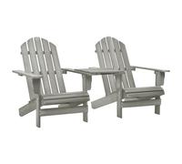 vidaXL Garden Adirondack Chair Solid Fir Wood Grey
