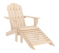 vidaXL Garden Adirondack Chair with Ottoman Solid Fir Wood