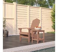 vidaXL Garden Adirondack Chair with Table HDPE Brown