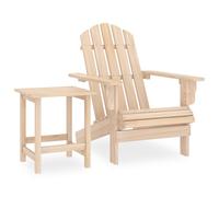 vidaXL Garden Adirondack Chair with Table Solid Fir Wood