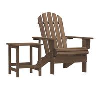 vidaXL Garden Adirondack Chair with Table Solid Fir Wood Brown