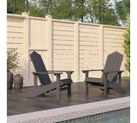 vidaXL Garden Adirondack Chairs 2 pcs HDPE Anthracite