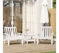 (white, 2 pcs) vidaXL Garden Adirondack Chairs Outdoor Chair Picnic Chair Solid Wood Pine