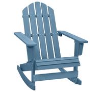 vidaXL Garden Adirondack Rocking Chair Solid Fir Wood Blue