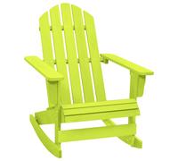 vidaXL Solid Fir Wood Garden Adirondack Rocking Chair Green Outdoor Seating