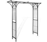 'vidaXL Garden Arch - Durable Iron Construction Perfect for Climbing Plants - Easy to Install - Large Garden Decor - Weather-Resistant Black Finish