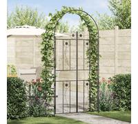 vidaXL Garden Arch Plain Black 115 x 37 x 226 cm