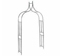 vidaXL Garden Arch Dark Green 142x37x275cm Iron Home Outdoor Pergola Trellis