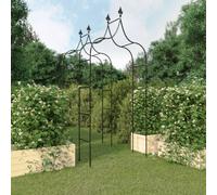 vidaXL 2x Garden Arches Black 120x38x260 cm Steel Rose Arch Pergola Trellis