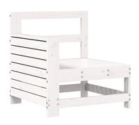 vidaXL Garden Armrest Sofa Outdoor Sofa Sectional Sofa White Solid Wood Pine