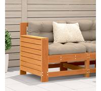 vidaXL Garden Armrest Sofa Outdoor Sectional Sofa Wax Brown Solid Wood Pine