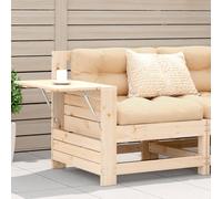 vidaXL Garden Armrest Sofa with Cushion Outdoor Sectional Sofa Solid Wood Pine