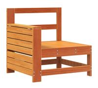 vidaXL Garden Armrest Sofa with Side Table Wax Brown Solid Wood Pine