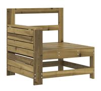 vidaXL Garden Armrest Sofa with Side Table Outdoor Sofa Impregnated Wood Pine