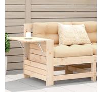 vidaXL Garden Armrest Sofa with Side Table Solid Wood Pine