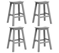 vidaXL Garden Bar Set 4 pcs Light Grey HDPE, Garden and Terrace, Modern Outdoor