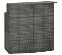 Vidaxl Garden Bar Table Grey 120X55X110 Cm Poly Rattan